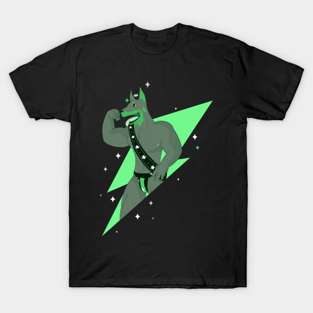 Green Pup T-Shirt by silverpup